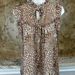 Everleigh floral/burnt orange Blouse size small